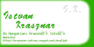 istvan krasznar business card